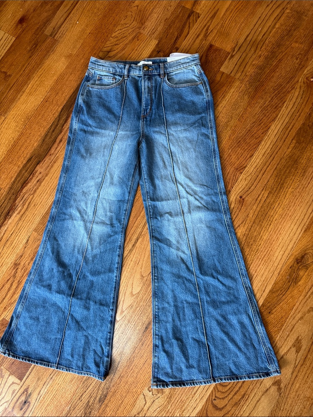 High-Rise Flared Women's Jeans in Medium Blue LOFT